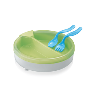 PLATO TERMICO CON JUEGO DE CUBIERTOS